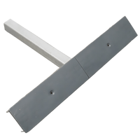 UTLØPSUNITILHENGER flat sidestøtte, lengde 59 cm, høyde 40 cm, for båthenger, GRÅ