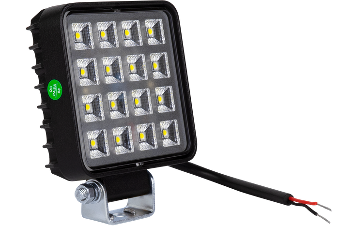 Arbeidslampe 16x LED TruckLED L0154 firkantet med bryter